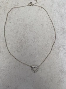Pandora Silver Heart Necklace - Very Good Condition - Picture 1 of 8