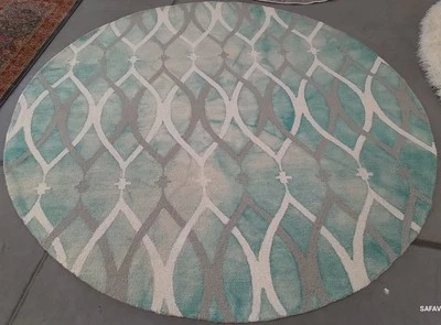 Alfombra verde/gris marfil 7'-0" x 7'-0" defecto precio reducido 1172774666 DDY534Q-7R Foto 1 de 4