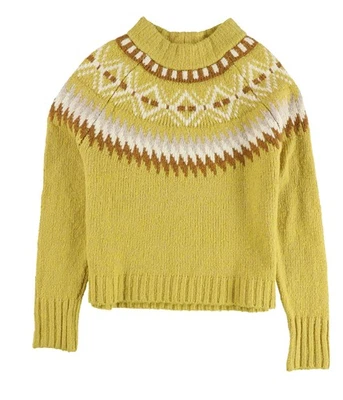 Suéter Pullover American Eagle Fair Isle para Mujer, Amarillo Multi, S Foto 1 de 2