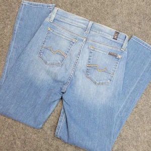 7 For All Mankind Jeans Womens 25 Light Wash Roxanne Ankle Stretch Minimalist - Picture 1 of 13