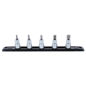 Wiha Tool Hex Socket Set, 3/8" Drive, Metric 4-10mm, set/5 - Picture 1 of 1