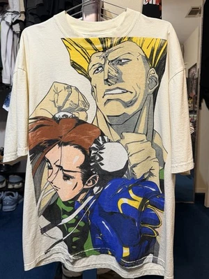 De colección RUSH Street Fighter Chun Li Guile Talla XL Crema Shaka en Blanco Foto 1 de 2