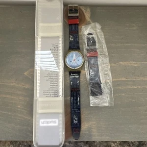 SWATCH LA TOUR EIFFEL 1998 GK276 WATCH New Battery and extra band - Picture 1 of 10