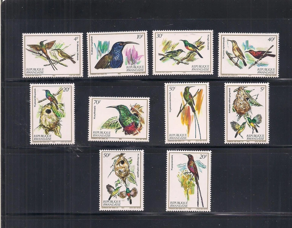 # 1130-1139 birds VFNH stamps set fron Rwanda - Image 1 of 1