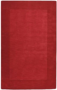 Carpet Red 8 Square Hand Made Wool Border Contemporary Area Rug- Approx 8' x 8' - Picture 1 of 2