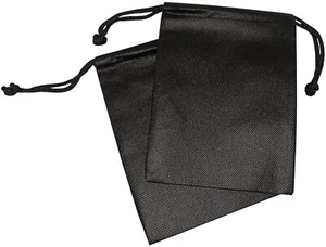 10 Zuziehbeutel mit Kordelzug Kordelzugbeutel unbedruckt schwarz PP 10x14cm - Bild 1 von 4