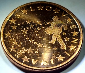 2011 Slovenia 5 - Five Euro cents - KM#70 - 21.25MM -THE SOWER - Picture 1 of 3