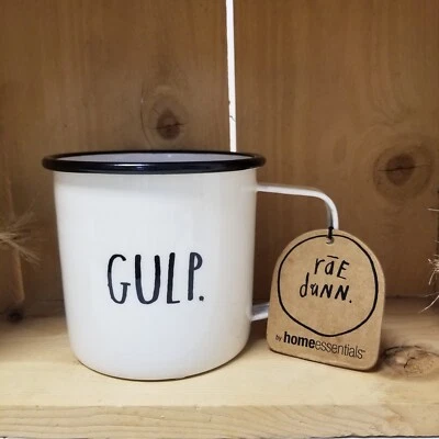 Taza de café RAE DUNN blanca negra esmaltada cámper tazas trago Foto 1 de 4
