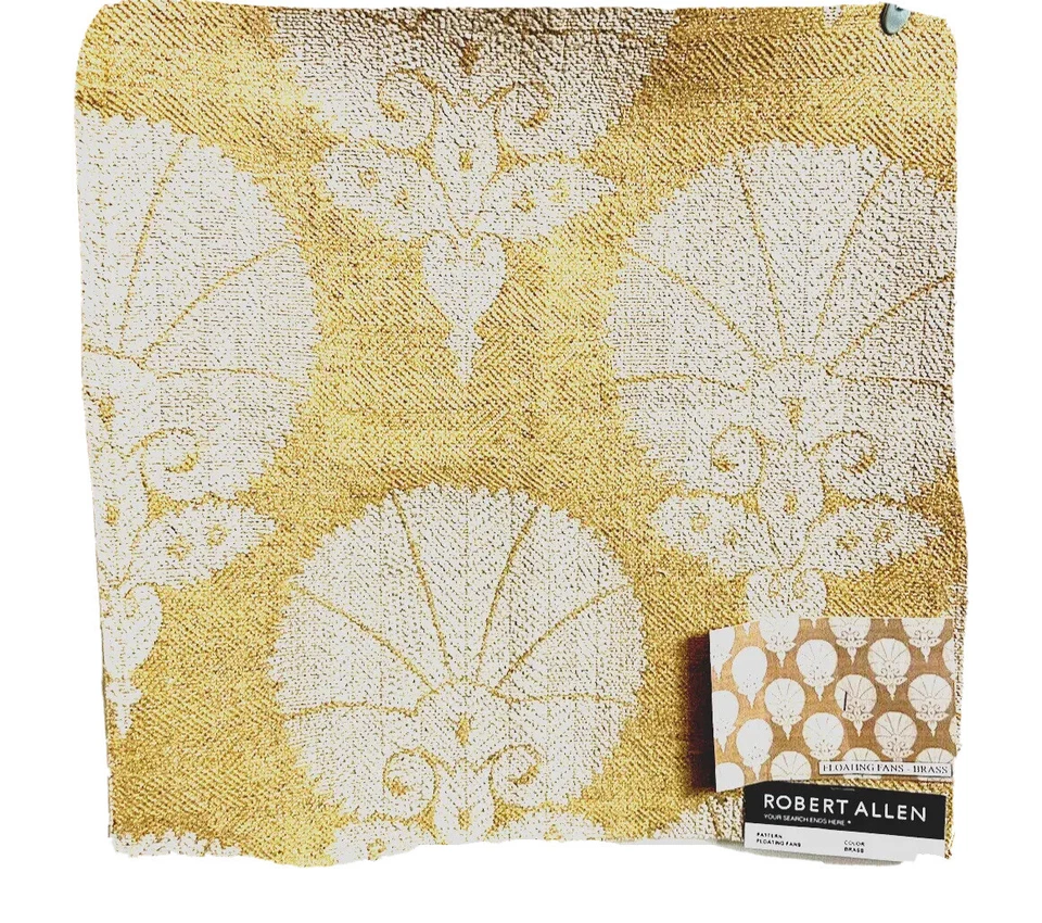 Robert Allen Designer Upholstery Fabric Sample Textured Beige Brown 17" Sq. New - Image 1 of 4