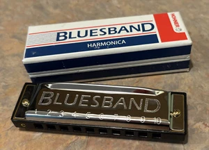 Hohner BluesBand Harmonica Key of C 10Hole Diatonic Stainless Steel Original Box - Picture 1 of 11