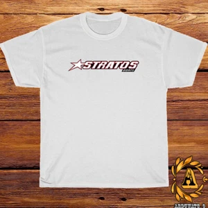 New Stratos Boats Logo Black/Sport Grey/White/Navy/Red T-Shirt Size S-5XL - Picture 1 of 13