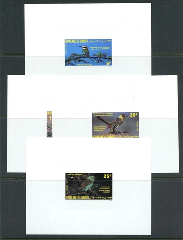 Z797  Djibouti 1985 Epreuve de Luxe Proof  Birds   MNH Cover