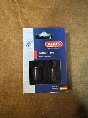 ABUS nutfix m9 wheel lock axle nut bicycle safety (one wheel) - Image 1 of 2