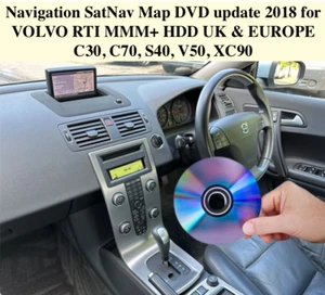 Navigazione SatNav Mappa DVD aggiornamento 2018 per VOLVO RTI MMM+ HDD UK & EU / C30,C70/ - Foto 1 di 3