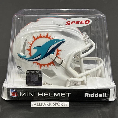Miami Dolphins Riddell NFL Speed Mini Football Helmet BRAND NEW Cover