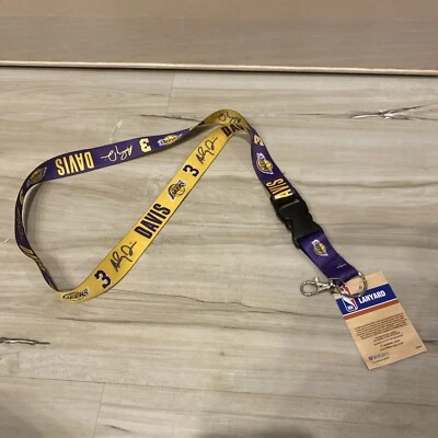 ANTHONY DAVIS LOS ANGELES LAKERS LANYARD W/ DETACHABLE BUCKLE 1" WIDE 22" LONG - Image 1 of 4