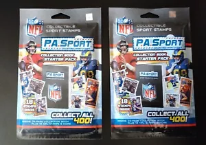Lotto di 2 P.A. Sport NFL Collezione Francobolli Sportivi Libro Starter Packs - Foto 1 di 2