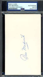 Joe Medwick PSA DNA Coa Vintage Signed 3x5 Index Card Autograph - Picture 1 of 1