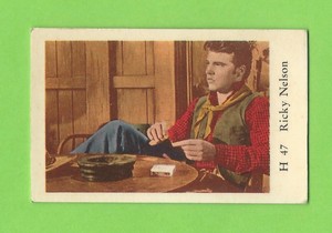 1961 Dutch Gum Card H #47 Ricky Nelson