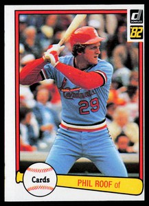 1982 Donruss #615 Gene Roof Identified as Phil Roof RC Cardinals
