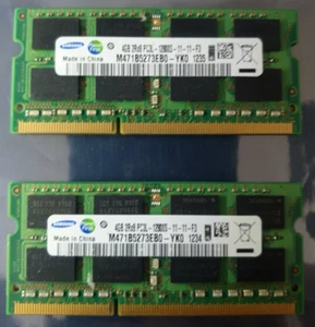 Samsung 8GB 2X4GB DDR3 2RX8 1600MHz PC3L-12800S 204pin Laptop Memory RAM 1234 - Picture 1 of 1