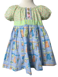 Matilda Jane Girls Platinum Lilac Rain Peasant Top NWOT Size 6 - Picture 1 of 4