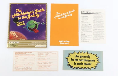 The Hitchhikers Guide To The Galaxy IBM PC Jr XT/AT Infocom NO GAME - Image 1 of 4