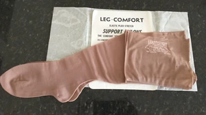Vintage 50er Bein Komfort Unterstützung Strumpfwaren Strümpfe Größe Tall 10 1/2-11 beige neu - Bild 1 von 9