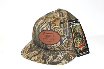 Miller High Life Beer Leather Patch Realtree Camouflage Adjustable Hat Cap - Image 1 of 4