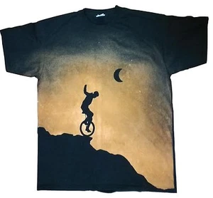 T-SHIRT MAGLIETTA UNISEX UNICYCLE UNICICLO SPORT TRICK BICICLETTA tinta a mano - Imagen 1 de 1