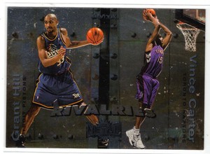 1999-00 METAL "RIVALRIES" GRANT HILL & VINCE CARTER #9R SWEET