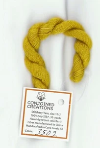 Silk Hand-Dyed Thread 30 Yd Conjoined Creations Gold 3502 Cross Stitch - Picture 1 of 1
