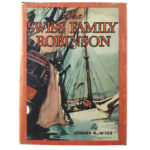 1935 Vintage Książka dla dzieci SWISS FAMILY ROBINSON Whitman Publishing