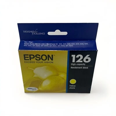 Epson 126 DURABrite Ultra Ink Cartridge Yellow Genuine New Sealed - Image 1 of 4