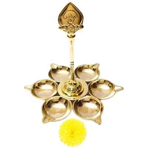 Arumuga Vilakku mit Vel Arumugam Vilakku Arumugam Vel Vilakku 7 Zoll Messing - Bild 1 von 4