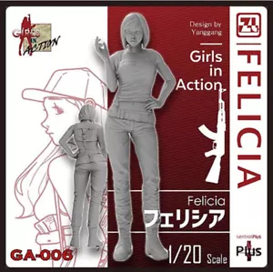 ZLPLA Modellino Originale 1/20 Resina Felicia Ragazze in Azione Assemblaggio Modello GA-006 - Foto 1 di 10