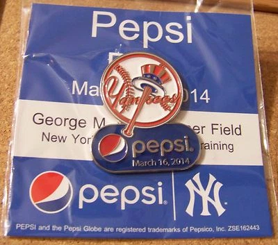 2014 Pepsi NY New York Yankees Spring Training pin tophat logo Steinbrenner   - Image 1 of 4
