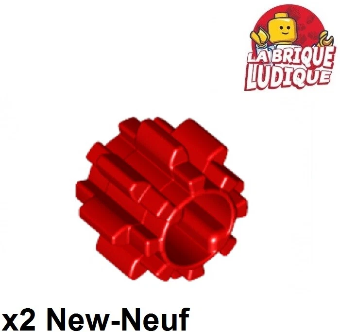 Lego technic - 2x engrenage pignon gear 8 tooth dent rouge/red 11955 NEUF - Photo 1/1