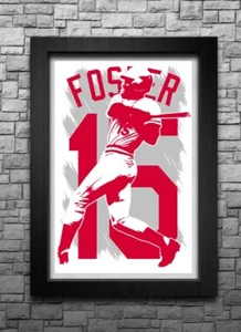 GEORGE FOSTER art print/poster CINCINNATI REDS FREE S&H! JERSEY B2G2 - Picture 1 of 6