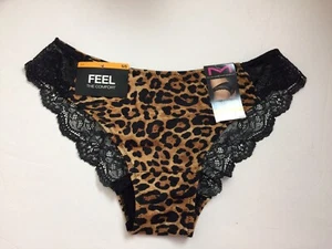 Maiden Form Panties Comfort Devotion Tanga Leopard Print Lace Ruched Size S New - Picture 1 of 8
