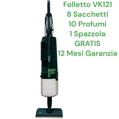 FOLLETTO VK121 VORWERK come NUOVO Rigenerato 12 Sacchetti 12 Profumi 2 Spazzole - Immagine 1 di 4