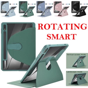 Lederhülle mit Drehbarer Ständer für Samsung Galaxy Tab S9 FE+ S9+ S10+ - Picture 1 of 19