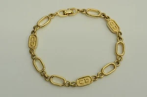 Authentic Christian Dior Bracelet CD Logo Oval Emblem Signature GP Jewelry 1 - Picture 1 of 11