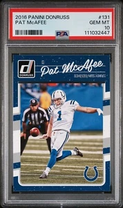 2016 Panini Donruss Pat McAfee #131 Colts PSA 10 - Picture 1 of 2