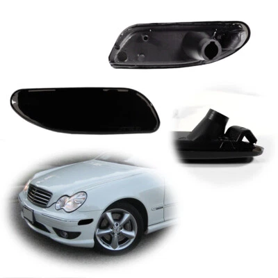 Carcasas marcadoras laterales Euro ahumadas para Mercedes Benz W203 Clase C C200 300 2001-07 Foto 1 de 4