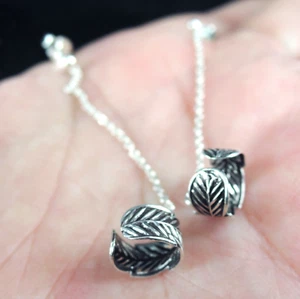 Orecchini Pendenti Lunghi Argento Sterling 925 Gioielli Appanciati - Foto 1 di 5
