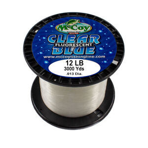 McCoy Clear Blue Fluorescent Premium CoPolymer Monofilament Fishing Line