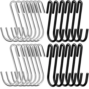 50 Pack Heavy Duty S Hooks S Shaped Hooks Hanging Hangers Pan Pot Holder Rack... - Picture 1 of 6