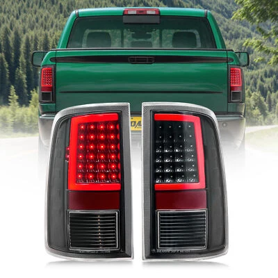 Fit 2009-2018 09-18 Dodge Ram 1500 2500 3500 Black LED Tail Lights Brake Lamps Foto 1 de 4