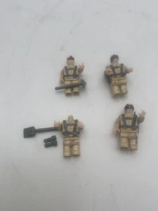 Lego Soldiers Mini Figures Dressed In Beige With Extras - Picture 1 of 6